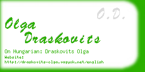 olga draskovits business card